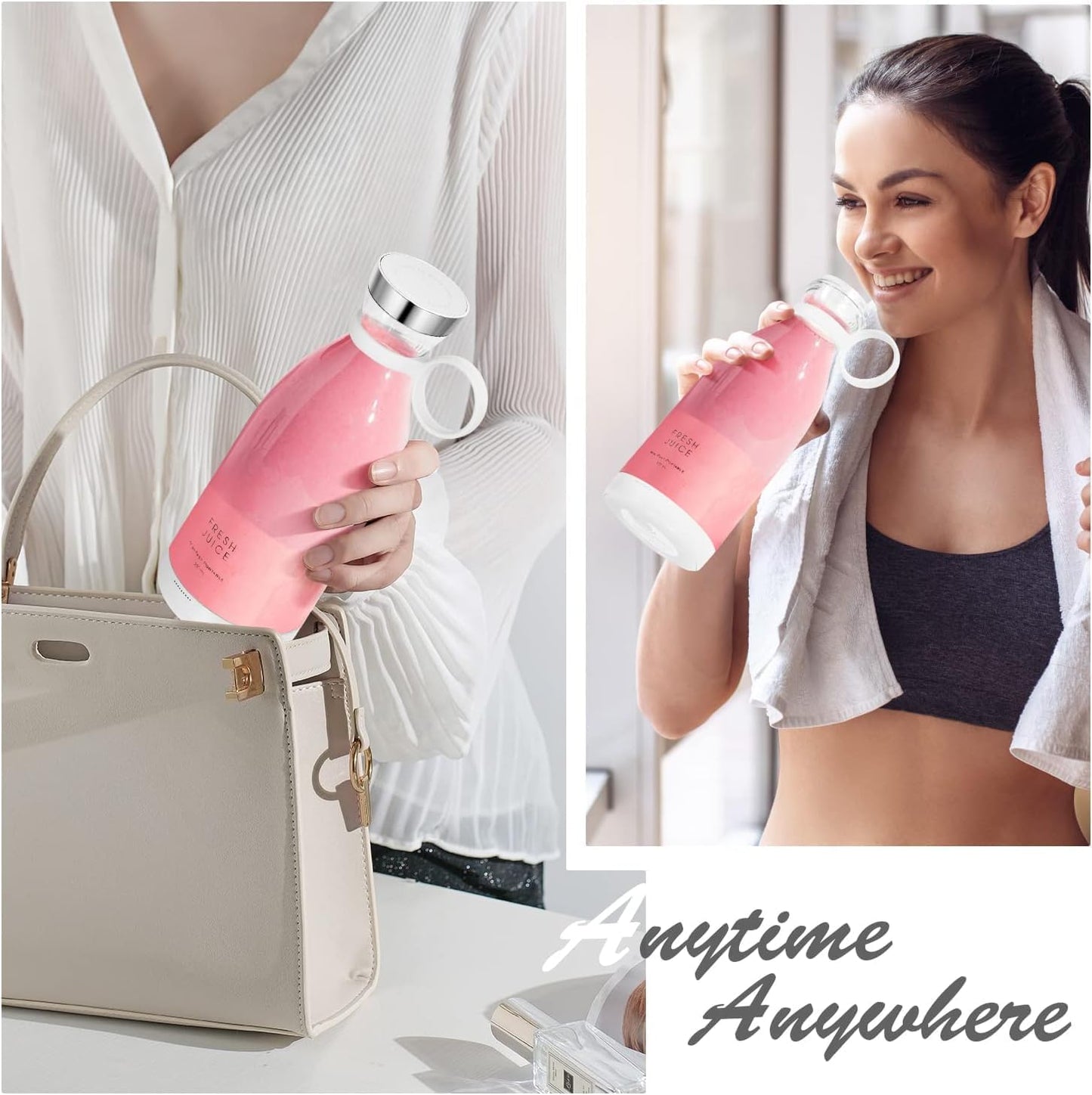 SUPER BLENDER - for Shakes and Smoothies Fruits Vegetables Juice Maker Grinder Mixer Strong Cutting Bottle Sports Travel Outdoors Gym (muticolor)