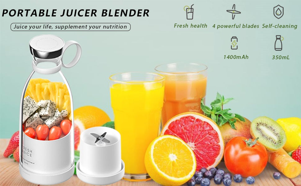 SUPER BLENDER - for Shakes and Smoothies Fruits Vegetables Juice Maker Grinder Mixer Strong Cutting Bottle Sports Travel Outdoors Gym (muticolor)